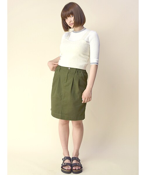 w closet（ダブルクローゼット）の「総針編みビスチェ（トップス・レディース・L.グレー/チャコール・FREE）」の9枚目の写真