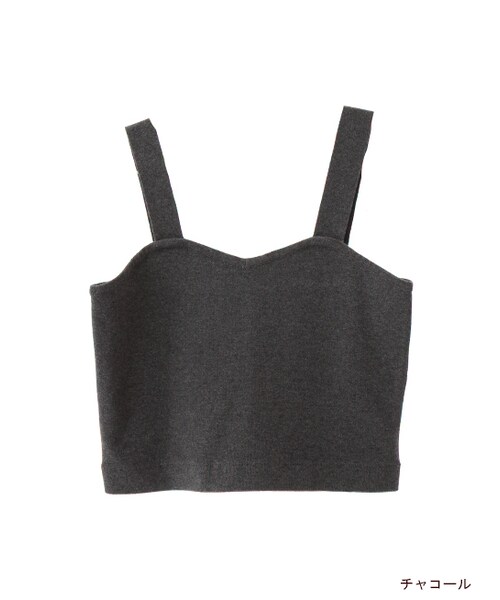 w closet（ダブルクローゼット）の「総針編みビスチェ（トップス・レディース・L.グレー/チャコール・FREE）」の2枚目の写真