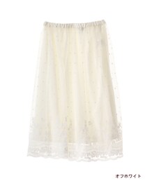 w closet | 刺繍入りチュールスカート(スカート)