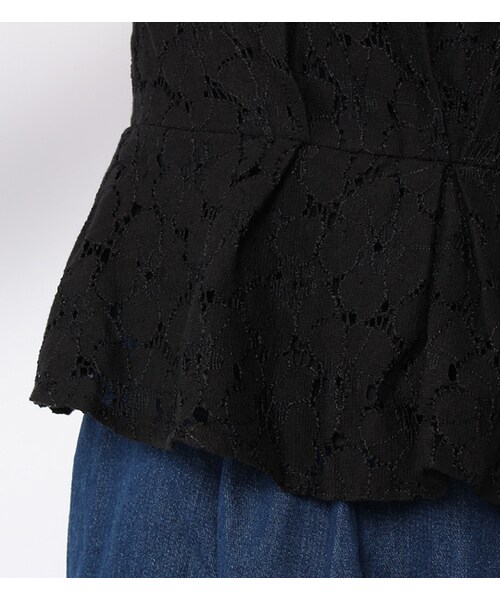 PAGEBOY（ページボーイ）の「レースブラウス×ミニスカートセットアップ（ワンピース/ドレス・レディース・ホワイト/オフホワイト/ブラック）」の9枚目の写真