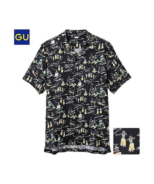 GU（ジーユー）の「（GU）レーヨンアロハシャツ（半袖）（トップス）」 - WEAR