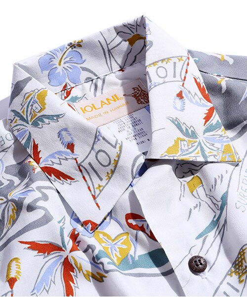IOLANI（イオラニ）の「HAWAIAN SHIRT（その他・メンズ・ホワイト/ネイビー・S/M/L）」の5枚目の写真