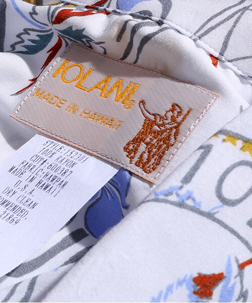 IOLANI（イオラニ）の「HAWAIAN SHIRT（その他・メンズ・ホワイト/ネイビー・S/M/L）」の6枚目の写真