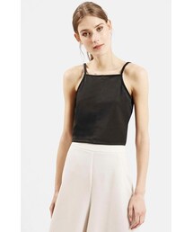 TOPSHOP | Topshop 'Suedette' Square Neck Crop Top(Tシャツ/カットソー)