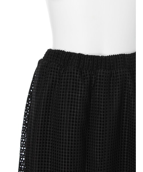 MURUA（ムルーア）の「【FEMININE】ブロックパターンボリュームスカート（スカート・レディース・ホワイト/ブラック・1/2）」の8枚目の写真