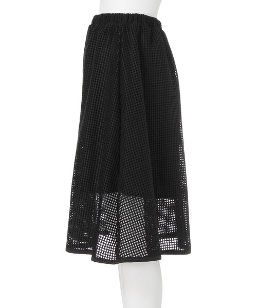 MURUA（ムルーア）の「【FEMININE】ブロックパターンボリュームスカート（スカート・レディース・ホワイト/ブラック・1/2）」の6枚目の写真