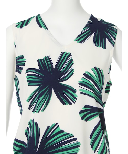 MURUA（ムルーア）の「【FEMININE】サマーフローラルタンク（トップス・レディース・オレンジ/グリーン・F）」の6枚目の写真