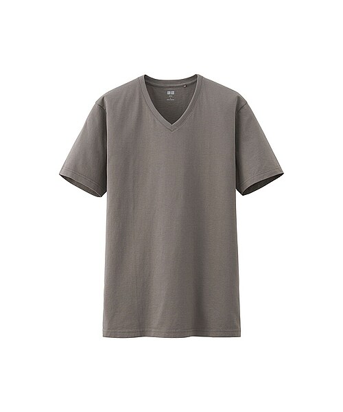 UNIQLO（ユニクロ）の「MEN スーピマコットンVネックT（半袖）（Tシャツ（半袖・タンクトップ）・メンズ・WINE/LIGHT GREEN/LIGHT PURPLE/DARK BROWN/BLUE/BLACK/WHITE/BROWN/GRAY・M/L/S/XL）」の6枚目の写真