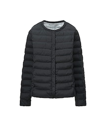 UNIQLO | GIRLS ライトウォームパデットノーカラージャケット（撥水加工）(その他アウター)