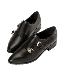 gracegift | 造型雙帶釦孟克鞋(その他)