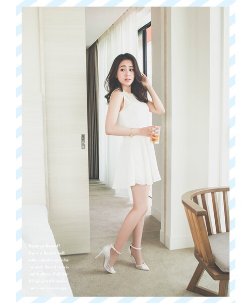 gracegift（グレースギフト）の「蕾絲透膚尖頭跟鞋（シューズ・レディース・白/黑/杏色・35/36/37/38/39/40/41）」の8枚目の写真