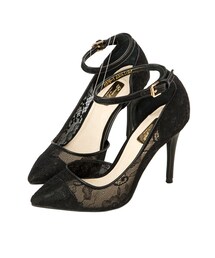 gracegift | 蕾絲透膚尖頭跟鞋(シューズ)