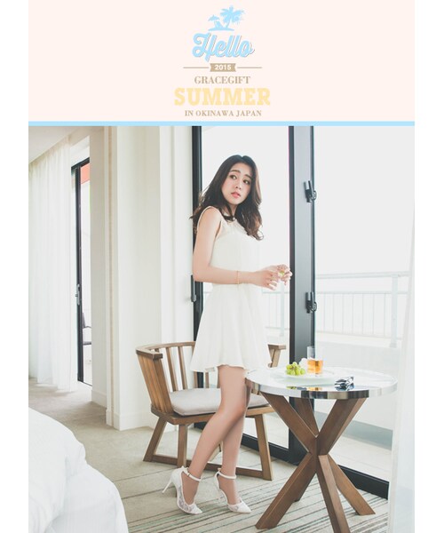 gracegift（グレースギフト）の「蕾絲透膚尖頭跟鞋（シューズ・レディース・白/黑/杏色・35/36/37/38/39/40/41）」の6枚目の写真