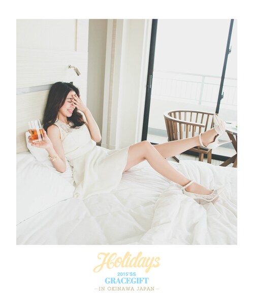 gracegift（グレースギフト）の「蕾絲透膚尖頭跟鞋（シューズ・レディース・白/黑/杏色・35/36/37/38/39/40/41）」の7枚目の写真