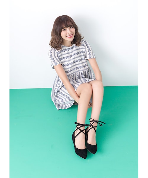 gracegift（グレースギフト）の「韓國尖頭綁帶娃娃鞋（シューズ・レディース・黑/紅/杏・35/36/37/38/39/40）」の8枚目の写真