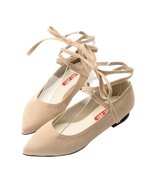 gracegift（グレースギフト）の「韓國尖頭綁帶娃娃鞋（シューズ・レディース・黑/紅/杏・35/36/37/38/39/40）」の21枚目の写真