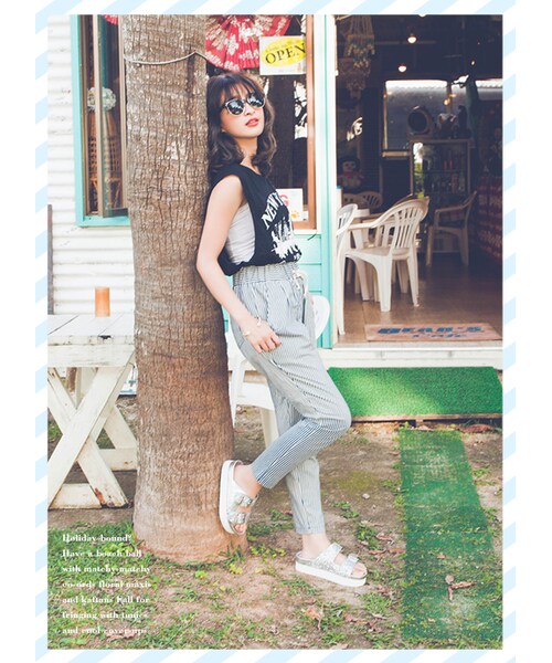 gracegift（グレースギフト）の「米奇碎石厚底休閒涼鞋（その他・レディース・白/銀/黑・35/36/37/38/39/40/41）」の22枚目の写真