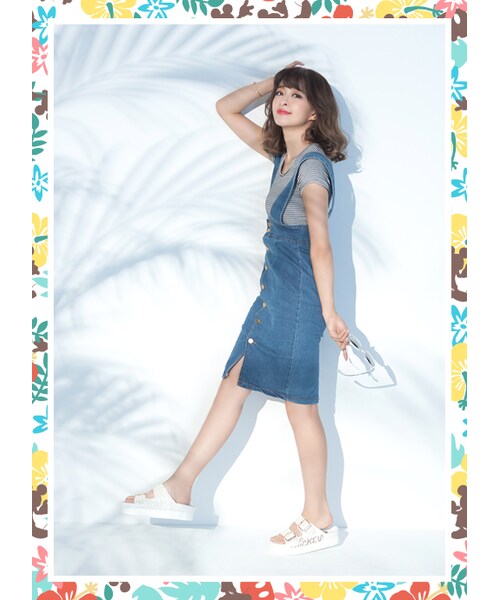 gracegift（グレースギフト）の「米奇碎石厚底休閒涼鞋（その他・レディース・白/銀/黑・35/36/37/38/39/40/41）」の8枚目の写真