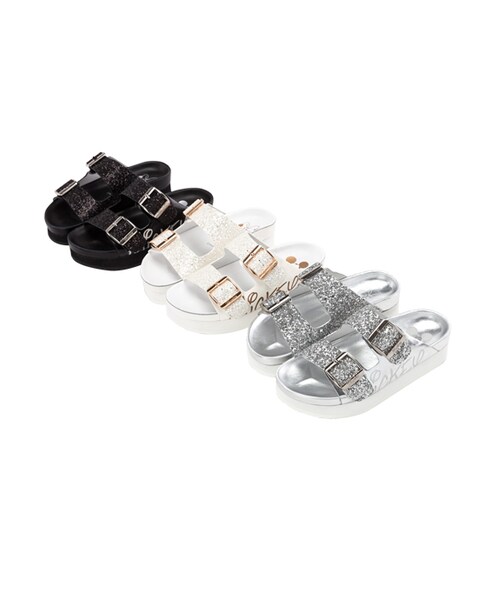 gracegift（グレースギフト）の「米奇碎石厚底休閒涼鞋（その他・レディース・白/銀/黑・35/36/37/38/39/40/41）」の12枚目の写真