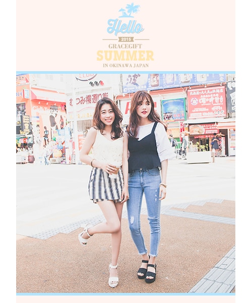 gracegift（グレースギフト）の「一字方釦寬帶厚底涼鞋（その他・レディース・黑條紋/黑/白・35/36/37/38/39/40/41）」の6枚目の写真