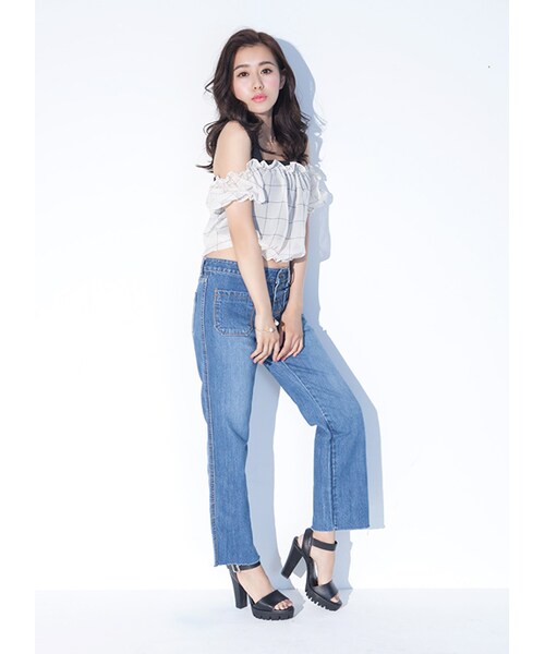 gracegift（グレースギフト）の「個性寬帶防水台高跟涼鞋（シューズ・レディース・黑/杏色/白・35/36/37/38/39/40/41）」の18枚目の写真