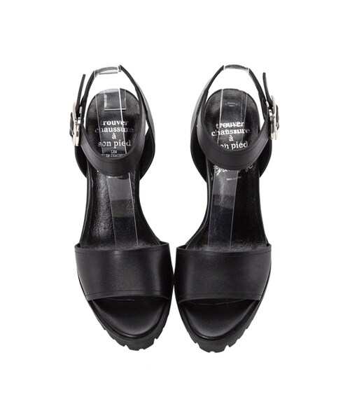 gracegift（グレースギフト）の「個性寬帶防水台高跟涼鞋（シューズ・レディース・黑/杏色/白・35/36/37/38/39/40/41）」の15枚目の写真