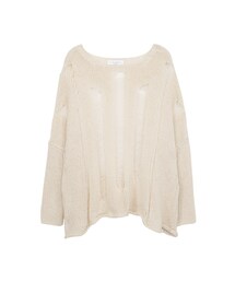 gracegift | 韓國唯美透膚鏤空針織上衣(トップス)