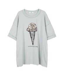 gracegift | 韓國冰淇淋女孩印花上衣(トップス)
