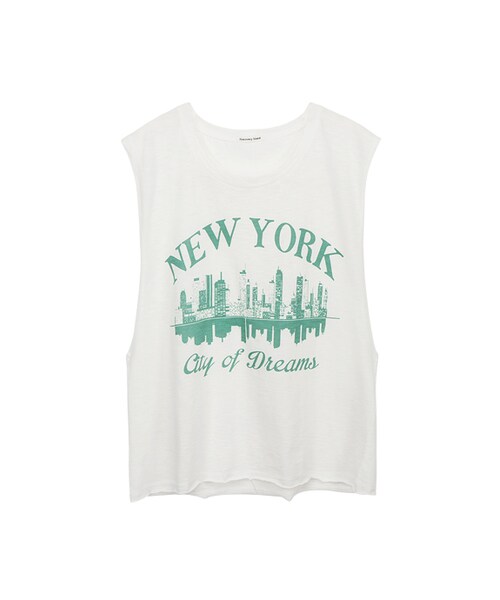 gracegift（グレースギフト）の「韓國夢想之城倒影印花無袖背心（トップス・レディース・黑/白・F）」の2枚目の写真