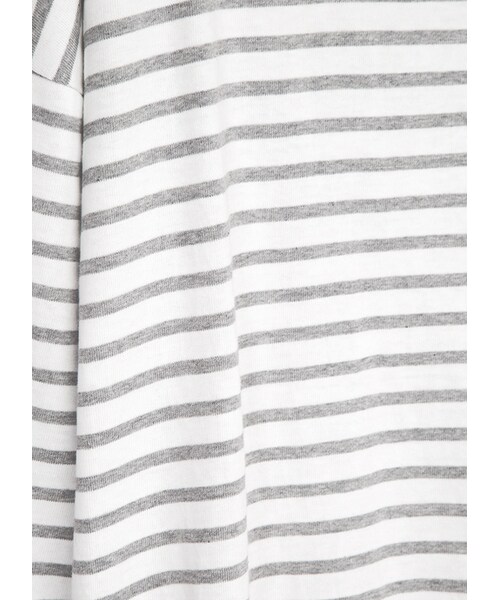 gracegift（グレースギフト）の「韓國微甜海軍風蝴蝶結上衣（トップス・レディース・灰/深藍・F）」の3枚目の写真