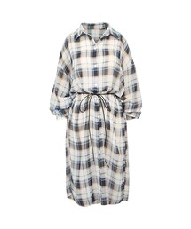 gracegift | 韓國隨性休閒格紋雪紡外套(その他)