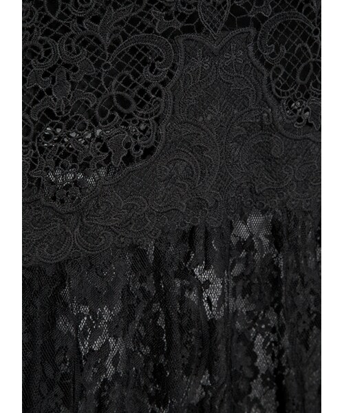 gracegift（グレースギフト）の「韓國溫柔蕾絲織花細肩帶洋裝（その他・レディース・白/黑・F）」の9枚目の写真