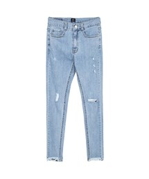 gracegift | 韓國紐約街頭小抓破窄管牛仔褲(パンツ)