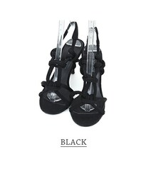 NETSTAR | ファブリック素材のロープアップヒールサンダル(サンダル)