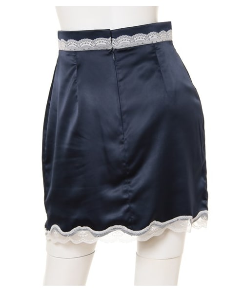 lilLilly(リルリリー)の「レースサテンタイトスカート(スカート・レディース・PINK/PURPLE/NAVY・S/M)」の5枚目の写真