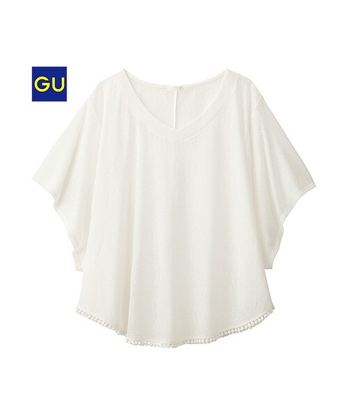 GU（ジーユー）の「（GU）ゆるＴ（半袖）（WOMEN ⁄ カットソー・レディース・MUSTARD/OFF WHITE/NAVY・M/XL/S/L）」の2枚目の写真