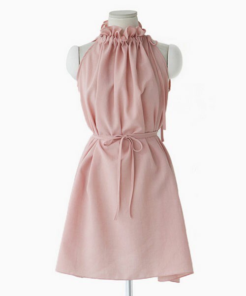 DHOLIC(ディーホリック)の「アメリカンスリーブミニワンピース(ワンピース・レディース・ライトピンク/ディープスカイブルー/ブラック・FREE)」の1枚目の写真