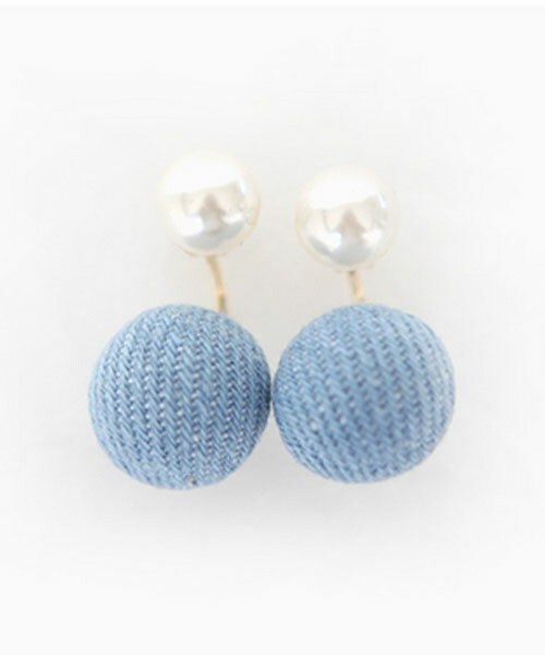 DHOLIC（ディーホリック）の「パール&パステルカラーボールピアス（ピアス（両耳用）・レディース・ピンク/イエロー/ディープブルーデニム/ライトブルーデニム/アイボリー・FREE）」の4枚目の写真