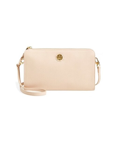 TORY BURCH（トリーバーチ）の「Tory Burch 'Robinson' Pebbled Leather Crossbody Wallet（ショルダーバッグ・レディース・Brown/Black/Beige・One Size）」の3枚目の写真