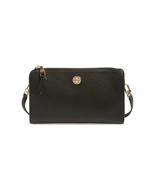 TORY BURCH（トリーバーチ）の「Tory Burch 'Robinson' Pebbled Leather Crossbody Wallet（ショルダーバッグ・レディース・Brown/Black/Beige・One Size）」の2枚目の写真