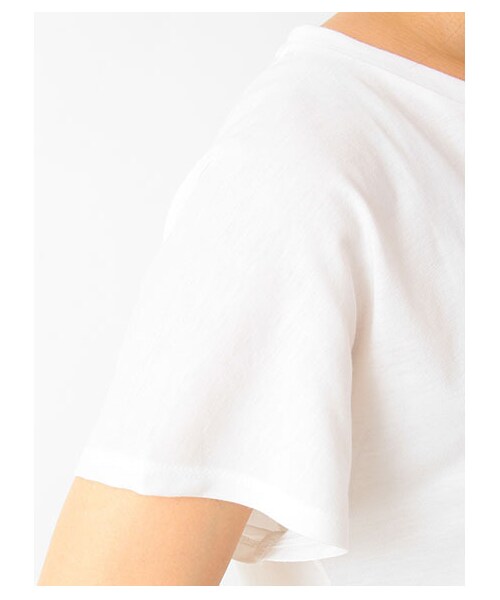 earth music&ecology(アースミュージックアンドエコロジー)の「モチーフTシャツ(トップス・レディース・オフホワイト/杢ライトグレー/ブラック/ピンクベージュ・F)」の9枚目の写真