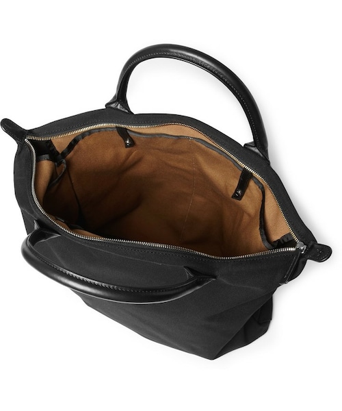 WANT Les Essentiels (-)の「WANT Les Essentiels de la Vie O'Hare Leather-Trimmed Organic Cotton-Canvas Tote Bag(トートバッグ・メンズ・Black/Brown・One Size)」の4枚目の写真