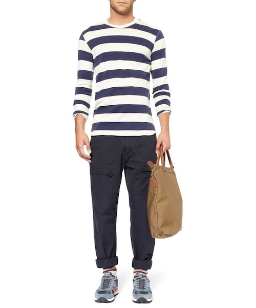 WANT Les Essentiels (-)の「WANT Les Essentiels de la Vie O'Hare Leather-Trimmed Organic Cotton-Canvas Tote Bag(トートバッグ・メンズ・Black/Brown・One Size)」の12枚目の写真