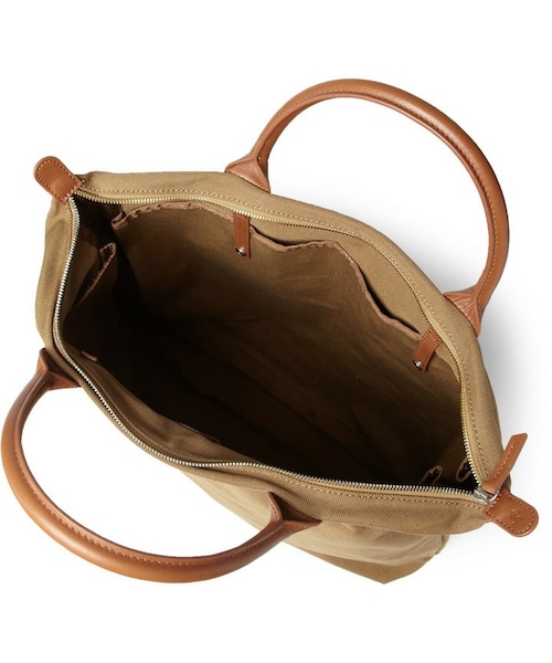 WANT Les Essentiels (-)の「WANT Les Essentiels de la Vie O'Hare Leather-Trimmed Organic Cotton-Canvas Tote Bag(トートバッグ・メンズ・Black/Brown・One Size)」の6枚目の写真