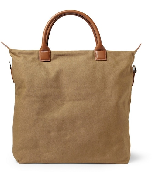 WANT Les Essentiels (-)の「WANT Les Essentiels de la Vie O'Hare Leather-Trimmed Organic Cotton-Canvas Tote Bag(トートバッグ・メンズ・Black/Brown・One Size)」の10枚目の写真