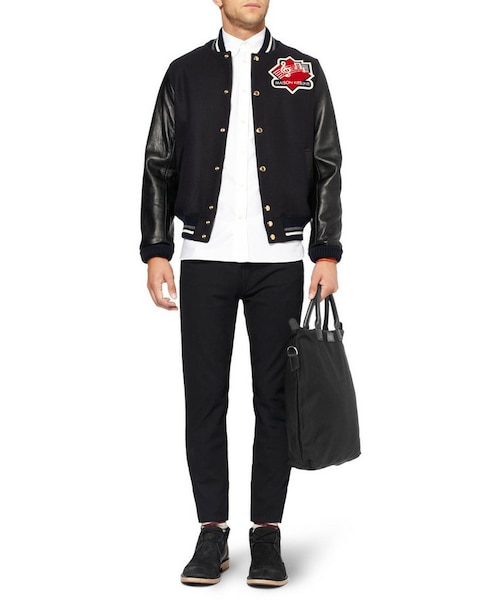 WANT Les Essentiels (-)の「WANT Les Essentiels de la Vie O'Hare Leather-Trimmed Organic Cotton-Canvas Tote Bag(トートバッグ・メンズ・Black/Brown・One Size)」の3枚目の写真