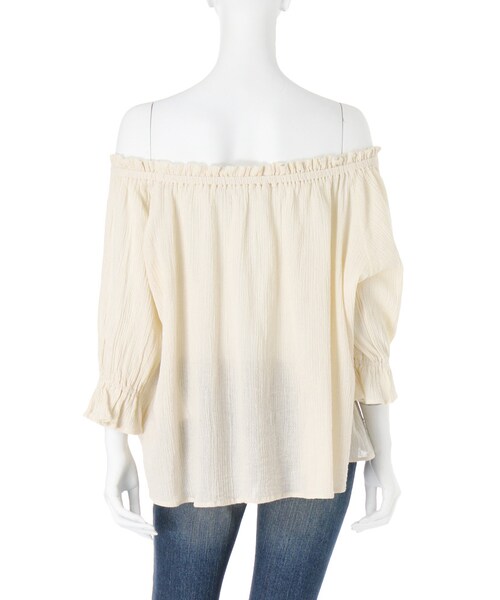 Ungrid（アングリッド）の「オフショルコットンブラウス（トップス・レディース・オフホワイト/ブラック/レッド・F）」の8枚目の写真