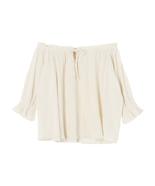 Ungrid（アングリッド）の「オフショルコットンブラウス（トップス・レディース・オフホワイト/ブラック/レッド・F）」の13枚目の写真