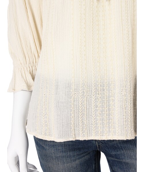 Ungrid（アングリッド）の「オフショルコットンブラウス（トップス・レディース・オフホワイト/ブラック/レッド・F）」の12枚目の写真