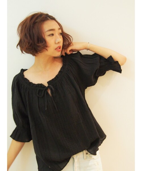 Ungrid（アングリッド）の「オフショルコットンブラウス（トップス・レディース・オフホワイト/ブラック/レッド・F）」の5枚目の写真